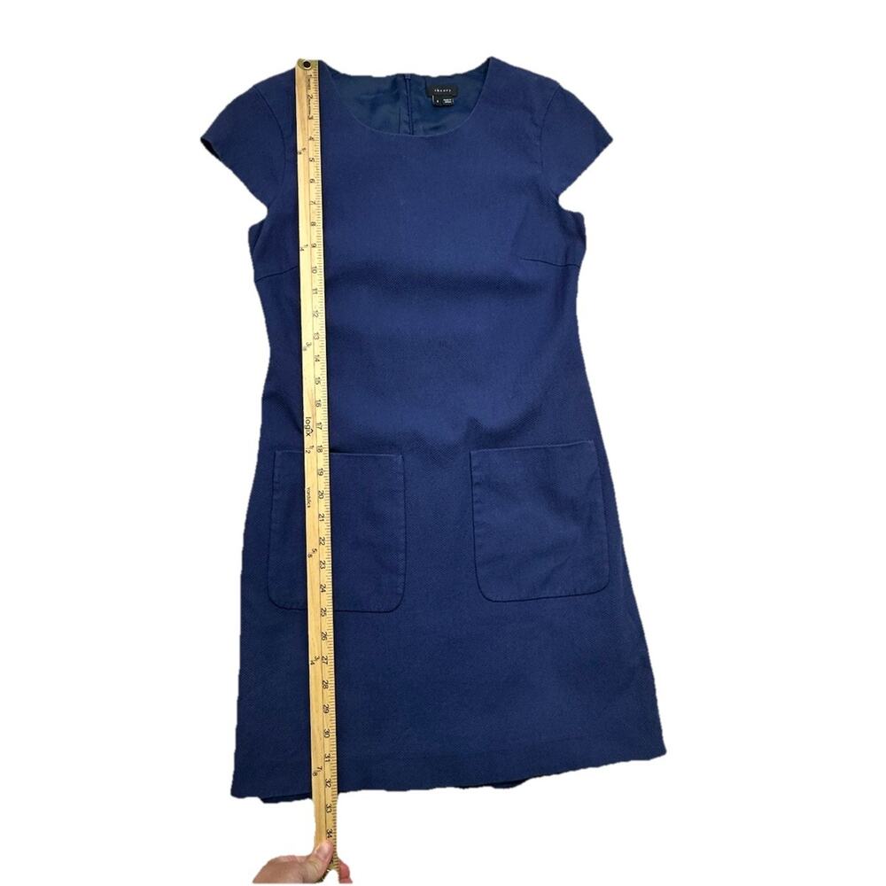 THEORY Womens 4 Navy Dress Career Classic A Line Crewneck Knit Stretch See Descr - Picture 3 of 10